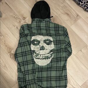 Live Nation Green Plaid Misfits Hoodie